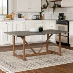 72" Solid Wood Trestle Dining Table - Saracina Home -Saracina Home Sales Store GUEST 8fbc3eac 495c 473c a8bb 820001872494