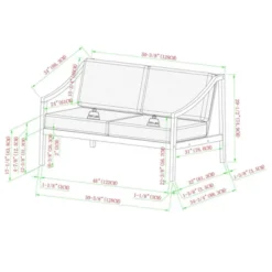 Saracina Home Mid-Century Modern Slatted Acacia Outdoor Bench With Cushions 11 Saracina Home Mid-Century Modern Slatted Acacia Outdoor Bench With Cushions -Saracina Home Sales Store GUEST 9290c681 722c 470e b230 2ed9df4b8fe2