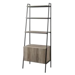 72" Open Shelf And Closed Storage Cabinet Ladder Bookcase - Saracina Home 18 72" Open Shelf And Closed Storage Cabinet Ladder Bookcase - Saracina Home -Saracina Home Sales Store GUEST 95647392 bcf6 4609 85d2 67f249b2f3ff