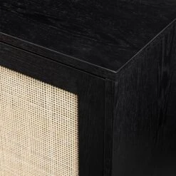 Modern Boho Wood And Rattan Storage Sideboard Black - Saracina Home -Saracina Home Sales Store GUEST 9a7ace65 cad1 452f b709 48a321171f34