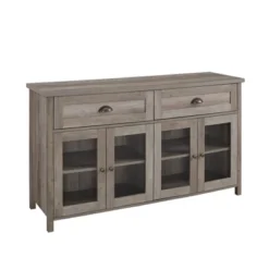 Millia Transitional Farmhouse 4 Door Sideboard With Glass Panels - Saracina Home -Saracina Home Sales Store GUEST 9b6ac529 c417 4296 99e5 b07ffb399067