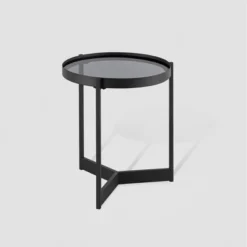 Modern Minimalist Tray Top Round Glass Side Table Black - Saracina Home 13 Modern Minimalist Tray Top Round Glass Side Table Black - Saracina Home -Saracina Home Sales Store GUEST 9c9c5e1e a4df 40d2 80e4 2e6a23e7f8c3