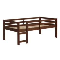 Twin Indy Solid Wood Low Loft Bed Walnut - Saracina Home