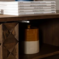 58" Modern Boho Solid Pine Wood Closed Storage Sideboard Brown - Saracina Home 30 58" Modern Boho Solid Pine Wood Closed Storage Sideboard Brown - Saracina Home -Saracina Home Sales Store GUEST 9cd08b68 31df 429c b257 49ad72716776