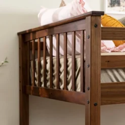 Twin Over Twin Transitional Cottage Solid Pine Bunk Bed Walnut - Saracina Home -Saracina Home Sales Store GUEST 9e6f1555 d064 4b28 afc0 d09b87b37a3e