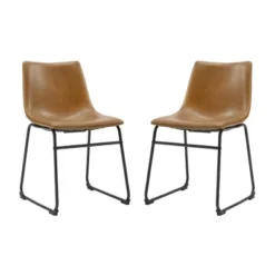 Set Of 2 Laslo Modern Upholstered Faux Leather Dining Chairs - Saracina Home 22 Set Of 2 Laslo Modern Upholstered Faux Leather Dining Chairs - Saracina Home -Saracina Home Sales Store GUEST a575f745 32e2 4880 af78 c97be1dbada8