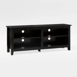 Transitional 4 Cubby Wood Open Storage TV Stand For TVs Up To 65"- Saracina Home -Saracina Home Sales Store GUEST a6e3a24c 5f9e 443a b207 9469bc1cee89