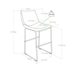 Set Of 2 Laslo Modern Upholstered Faux Leather Barstools - Saracina Home -Saracina Home Sales Store GUEST a827c39c ba03 4975 892b 7586cf04622d
