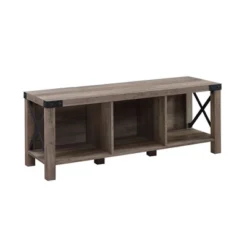 Sophie Rustic Industrial X Frame Entry Bench With 3 Cubbies - Saracina Home -Saracina Home Sales Store GUEST a863c7e7 77d8 4b46 879e 3c5bb644f8d5