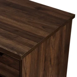 DuPonte Modern Double Sided Pedestal Executive Desk Dark Walnut - Saracina Home -Saracina Home Sales Store GUEST a93a14cc 3ea1 42ab 9b2d cbc100379dc7