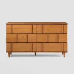 Modern Vertical Accent Solid Wood 6 Drawer Double Dresser - Saracina Home -Saracina Home Sales Store GUEST a9a10edd 8873 4c3b abef 421345c78f2d