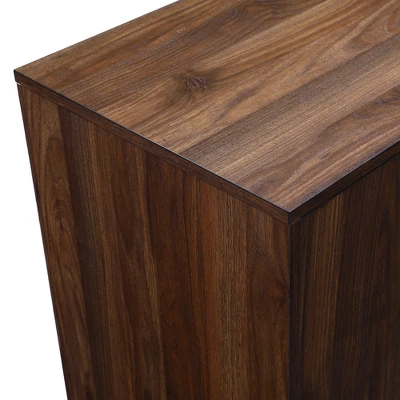 44" Mid-Century Modern Asymmetrical Sideboard Dark Walnut - Saracina Home 3 44" Mid-Century Modern Asymmetrical Sideboard Dark Walnut - Saracina Home - Image 3