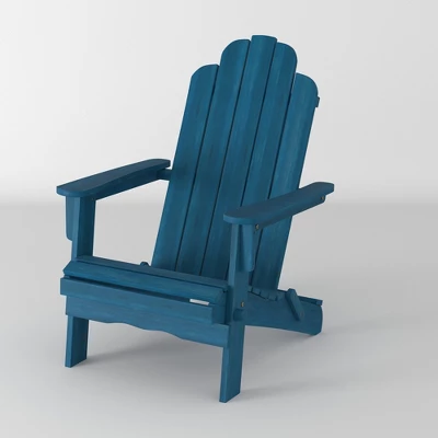 Genovia Transitional Acacia Wood Outdoor Adirondack Chair With Wine Holder - Saracina Home 5 Genovia Transitional Acacia Wood Outdoor Adirondack Chair With Wine Holder - Saracina Home - Image 5