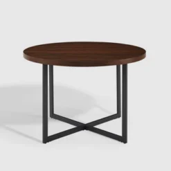Modern 42" Round Intersecting Leg Dining Table Dark Walnut - Saracina Home 11 Modern 42" Round Intersecting Leg Dining Table Dark Walnut - Saracina Home -Saracina Home Sales Store GUEST ac77ab4c 5a31 4145 acdb 916083ac6e74