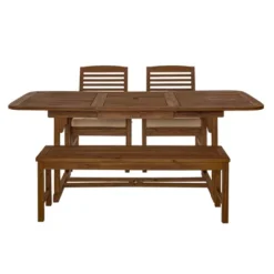 Ravenscroft 4pc Extendable Acacia Wood Outdoor Dining Set - Saracina Home -Saracina Home Sales Store GUEST aceba1fb ced7 4574 a6c3 679b568def71