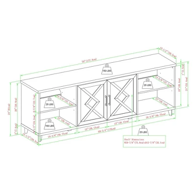 Whitton Modern Transitional Geometric 2 Door TV Stand For TVs Up To 80" - Saracina Home 9 Whitton Modern Transitional Geometric 2 Door TV Stand For TVs Up To 80" - Saracina Home - Image 9