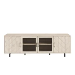 Vik Modern Boho 4 Door Herringbone TV Stand For TVs Up To 80" - Saracina Home -Saracina Home Sales Store GUEST b08db226 d2f4 4b00 92c0 9188cbaee310