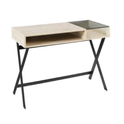 Modern Mixed Material Open Storage Computer Desk - Saracina Home -Saracina Home Sales Store GUEST b3700ef0 1157 4384 b771 6bd17b4cdbd9