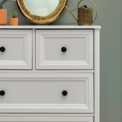 Farmhouse 5 Drawer Grooved Tall Storage Dresser White - Saracina Home 20 Farmhouse 5 Drawer Grooved Tall Storage Dresser White - Saracina Home -Saracina Home Sales Store GUEST b4300c6d 296c 461f 9b10 91e1f40743a0