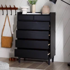 Mid-Century Modern Solid Wood 6 Drawer Vertical Dresser - Saracina Home 24 Mid-Century Modern Solid Wood 6 Drawer Vertical Dresser - Saracina Home -Saracina Home Sales Store GUEST b571b7d1 67da 4c59 8b4d 6ac67427b8b3