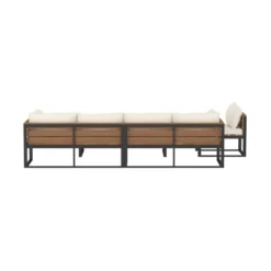 4pc Metal & Wood All Weather Patio Sectional Set - Natural - Saracina Home 8 4pc Metal & Wood All Weather Patio Sectional Set - Natural - Saracina Home -Saracina Home Sales Store GUEST b94104d7 4632 4941 9fa9 03916e0b92c6
