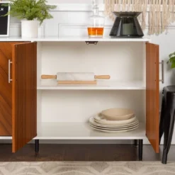 Angelo Modern Bookmatch 4 Door Sideboard - Saracina Home -Saracina Home Sales Store GUEST ba89d678 8dd9 46a1 8251 7f415b864885