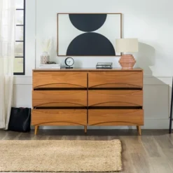 Mid-Century Modern Contoured 6 Drawer Dresser - Saracina Home 28 Mid-Century Modern Contoured 6 Drawer Dresser - Saracina Home -Saracina Home Sales Store GUEST bb625515 9b28 47ce aec8 80be9f788699