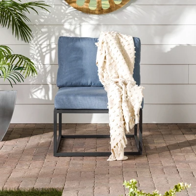 Outdoor Modern Modular Patio Side Chair Blue - Saracina Home 2 Outdoor Modern Modular Patio Side Chair Blue - Saracina Home - Image 2