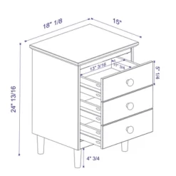 Stiva Classic Mid-Century Modern 3 Drawer Nightstand - Saracina Home 34 Stiva Classic Mid-Century Modern 3 Drawer Nightstand - Saracina Home -Saracina Home Sales Store GUEST bee22175 0b98 4727 8437 b5e06a3b01e7
