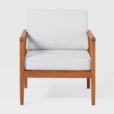 Saracina Home Modern Boho Eucalyptus Outdoor Spindle Arm Chair With Cushions 6 Saracina Home Modern Boho Eucalyptus Outdoor Spindle Arm Chair With Cushions - Image 6