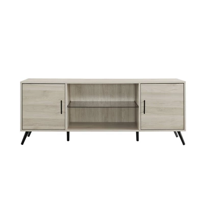 2 Door Mid-Century Modern Wood Storage TV Stand For TVs Up To 65" - Saracina Home 14 2 Door Mid-Century Modern Wood Storage TV Stand For TVs Up To 65" - Saracina Home - Image 14