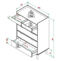 Mid-Century Modern Solid Wood 6 Drawer Vertical Dresser - Saracina Home 38 Mid-Century Modern Solid Wood 6 Drawer Vertical Dresser - Saracina Home -Saracina Home Sales Store GUEST c61ba0fa 135e 47de 9250 5e732e67fd91