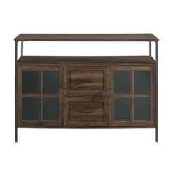 Adonis Transitional Industrial 3 Door Tiered Buffet Dark Walnut - Saracina Home 7 Adonis Transitional Industrial 3 Door Tiered Buffet Dark Walnut - Saracina Home -Saracina Home Sales Store GUEST c7af8220 babe 4546 b263 044463fd80de