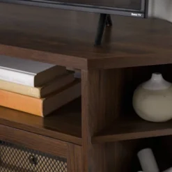 Corner TV Stand For TVs Up To 55" With Metal Mesh Doors - Saracina Home -Saracina Home Sales Store GUEST c82def3e bcaa 4384 9da7 02d266de5aa9