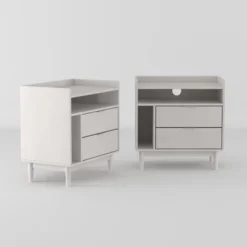 2pk Mid-Century Modern Solid Wood 2 Drawer Storage Nightstands - Saracina Home 25 2pk Mid-Century Modern Solid Wood 2 Drawer Storage Nightstands - Saracina Home -Saracina Home Sales Store GUEST c880a12d 845d 41f3 8c73 9ddb9ed4b555