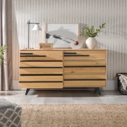 Modern 6 Drawer Double Dresser With Long Handles - Saracina Home 24 Modern 6 Drawer Double Dresser With Long Handles - Saracina Home -Saracina Home Sales Store GUEST c8aba4a4 1ca8 4c94 baf3 2404a0c20fb2