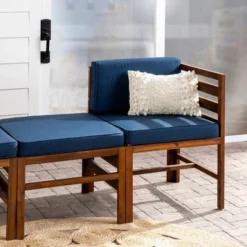 3pc Modular Acacia Wood Patio Chat Set With Cushions - Saracina Home 30 3pc Modular Acacia Wood Patio Chat Set With Cushions - Saracina Home -Saracina Home Sales Store GUEST cb062563 800e 4398 9ca2 91a9012615a4