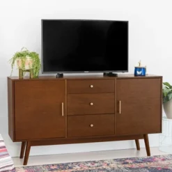 Mid-Century Modern Wood Console TV Stand For TVs Up To 65" - Saracina Home 11 Mid-Century Modern Wood Console TV Stand For TVs Up To 65" - Saracina Home -Saracina Home Sales Store GUEST cb85f3af 3c20 42f9 8a52 5c742cd3a8be