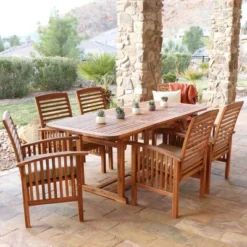7pc Acacia Wood Patio Dining Set With Cushions - Saracina Home 10 7pc Acacia Wood Patio Dining Set With Cushions - Saracina Home -Saracina Home Sales Store GUEST d09d1abb 1c4d 4708 955d 206d7388c2d0
