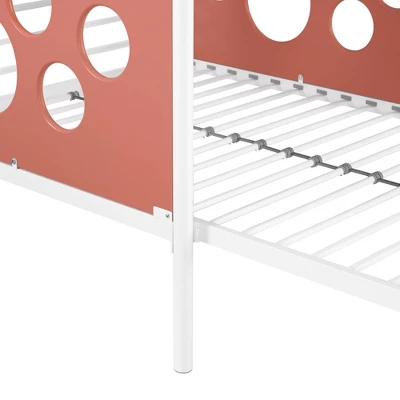 Twin Modern Cut-Out L-Shaped Metal Bunk Bed - Saracina Home 4 Twin Modern Cut-Out L-Shaped Metal Bunk Bed - Saracina Home - Image 4