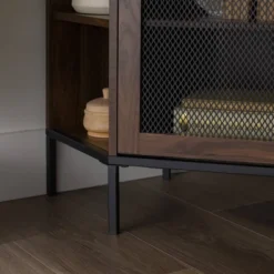 Corner TV Stand For TVs Up To 55" With Metal Mesh Doors - Saracina Home -Saracina Home Sales Store GUEST d146f13e 2246 470e ad99 b83d0c69a362