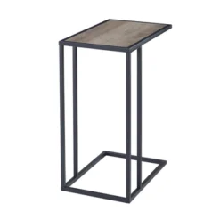 23" Modern Rectangle Two-Tone C Side Table With Metal Base - Saracina Home 16 23" Modern Rectangle Two-Tone C Side Table With Metal Base - Saracina Home -Saracina Home Sales Store GUEST d20774fc 5fe4 4fa9 bf5f cf9fd585efd4