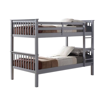 Twin Over Twin Solid Wood Mission Design Bunk Bed - Saracina Home 9 Twin Over Twin Solid Wood Mission Design Bunk Bed - Saracina Home - Image 9