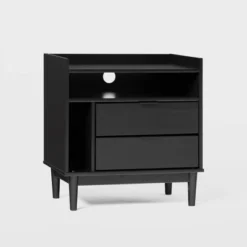 Mid-Century Modern Solid Wood 2 Drawer Nightstand - Saracina Home -Saracina Home Sales Store GUEST d70ecd23 c6fd 4f28 9077 ece35b3d75c2