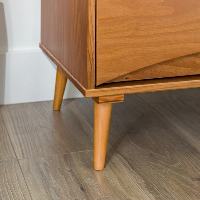 Mid-Century Modern Contoured 5 Drawer Chest Of Drawers - Saracina Home 9 Mid-Century Modern Contoured 5 Drawer Chest Of Drawers - Saracina Home - Image 9