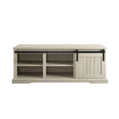 48" Transitional Sliding Door Wood And Metal Bench - Saracina Home 18 48" Transitional Sliding Door Wood And Metal Bench - Saracina Home -Saracina Home Sales Store GUEST d768daae 6f1e 4e49 ad35 b22ae85417a9