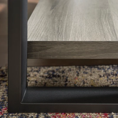 24" Loop Leg Urban Industrial Side Table Charcoal - Saracina Home 2 24" Loop Leg Urban Industrial Side Table Charcoal - Saracina Home - Image 2