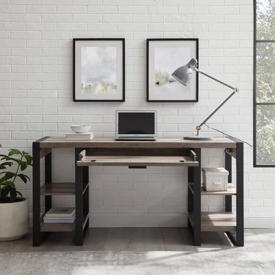 60" Industrial Transitional Tech Desk With USB - Saracina Home 6 60" Industrial Transitional Tech Desk With USB - Saracina Home - Image 6