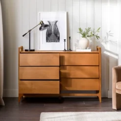 Mid-Century Modern Solid Wood Paneled 6 Drawer Dresser - Saracina Home 18 Mid-Century Modern Solid Wood Paneled 6 Drawer Dresser - Saracina Home -Saracina Home Sales Store GUEST deb721f2 95f6 46ae 8016 1329377b82dd