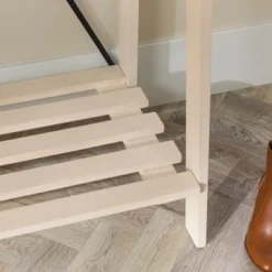 68" Solid Wood X Back Angled Hall Tree White Wash - Saracina Home -Saracina Home Sales Store GUEST e2ae4dbe a162 490a ba4c 92c18c571466